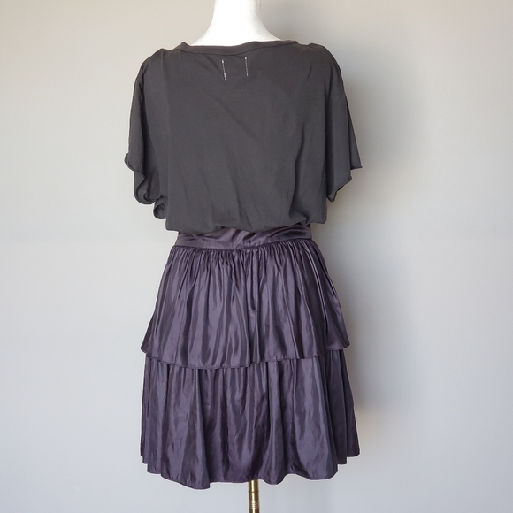 Pencey Tiered Mixed-Media Ruffled Mini Dress Size 6 - Picture 9 of 10